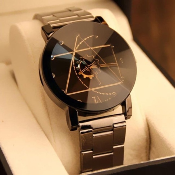 Other - Gear Geometric Steel Band Quartz Watch